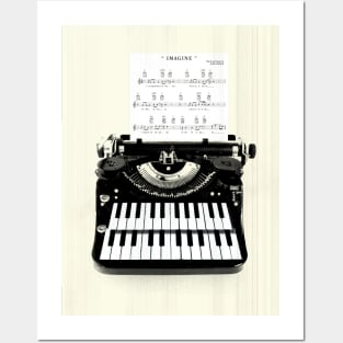 Imagine typewriter Posters and Art